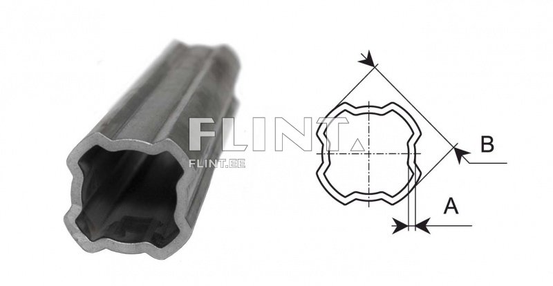 Profiiltoru nelikant 70,2x4mm - L-1000mm Bondioli SH-S0 välimine