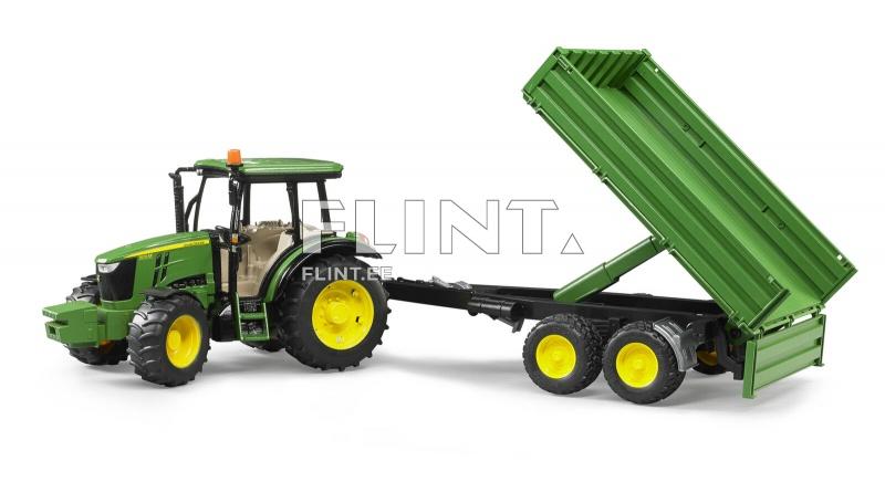 Traktor John Deere 5115M (58,5x27,5x26,8cm) + haagis Bruder