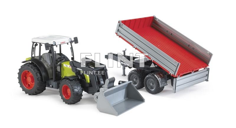 Traktor Claas Nectis 267 F (56,5x12,9x15cm) + laadur + järelkäru Bruder
