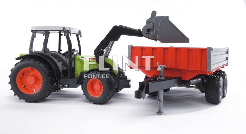 Traktor Claas Nectis 267 F (56,5x12,9x15cm) + laadur + järelkäru Bruder