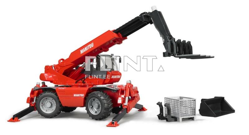 Teleskooplaadur Manitou MRT 2150 (52,7x16,8x20cm) + lisad Bruder
