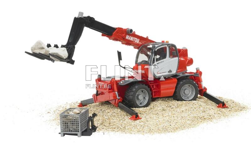 Teleskooplaadur Manitou MRT 2150 (52,7x16,8x20cm) + lisad Bruder