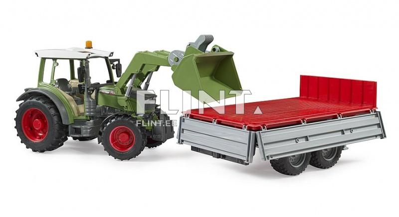 Traktor Fendt 211 (55x13x16cm) + laadur + järelkäru Bruder