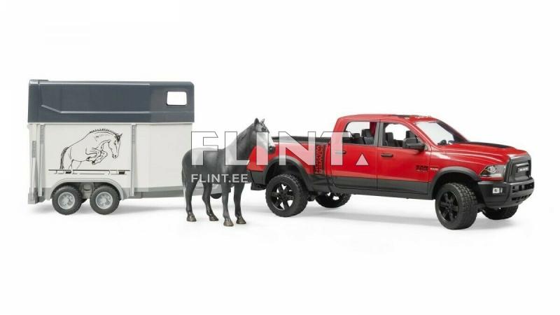 Dodge RAM 2500 (40x17x15cm) + haagis hobusega (34x14x18,5cm) Bruder