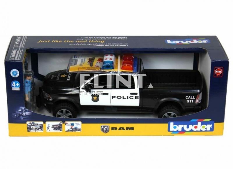 Politsei auto Dodge Ram 2500 + politseinik (38x13x13cm) Bruder