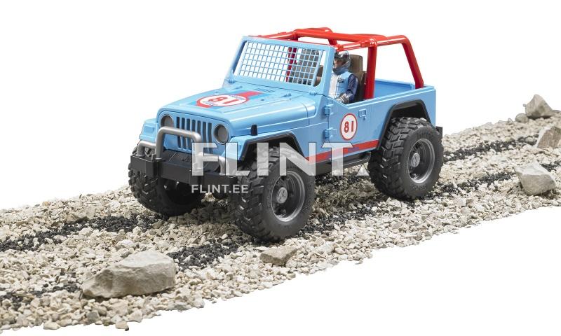 Sinine Jeep juhiga (29,5x15x15cm) Bruder
