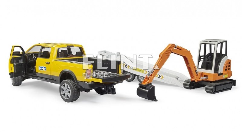 Dodge RAM 2500 (40x17x15cm) + haagis ekskavaatoriga Bruder