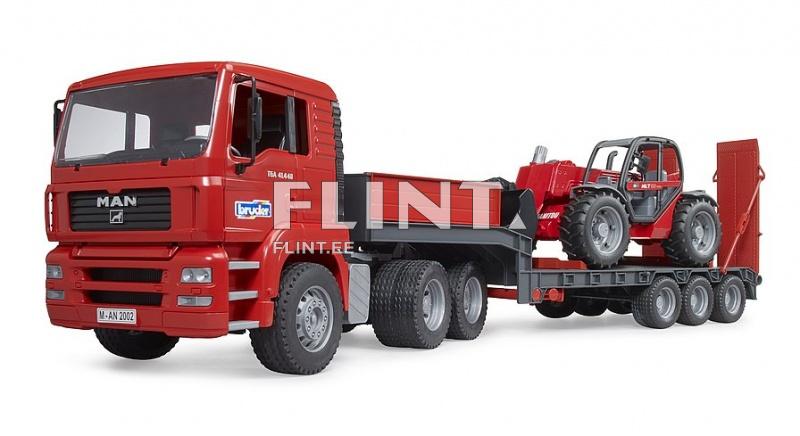 Veoauto MAN TGA (86x18x24cm) + Manitou MLT 633 (43x17x15cm) Bruder