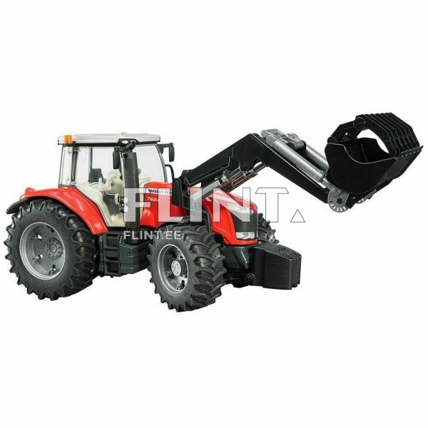 Traktor Massey Ferguson 7624 (44,5x17,5x19,8 cm) + laadur Bruder