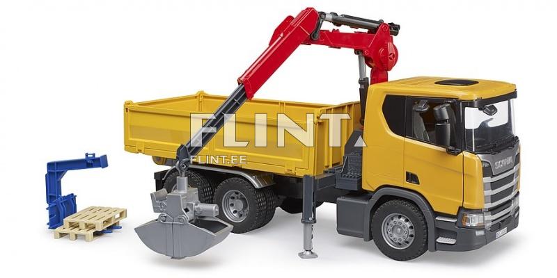 Veoauto kraanaga Scania Super 560R (57,5x18,5x28cm) Bruder