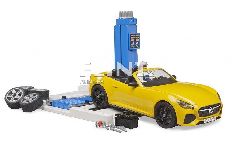 Töökoja komplekt Roadseteriga (40,5x12x14,5cm) Bruder