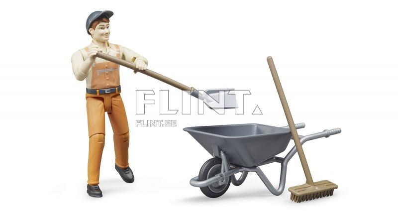 Teetööline käruga Bruder