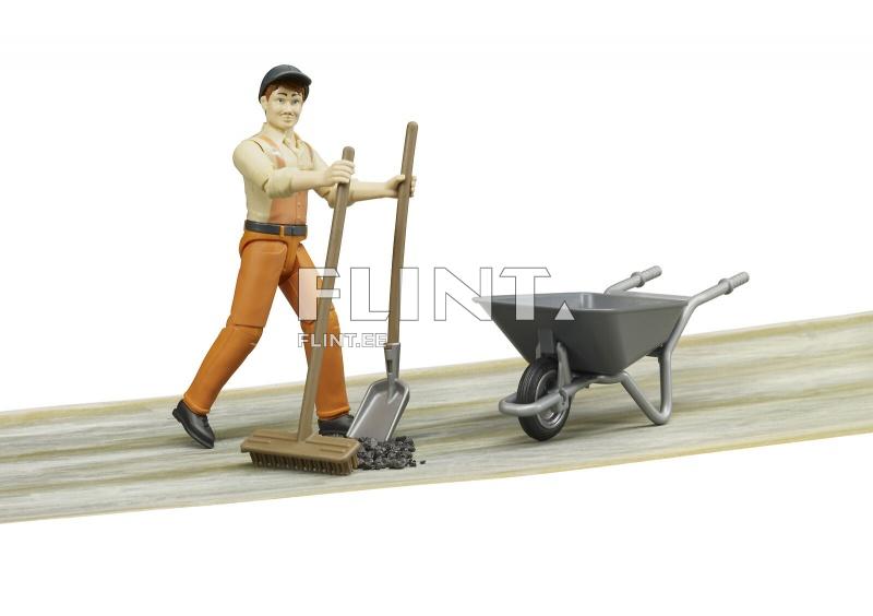 Teetööline käruga Bruder