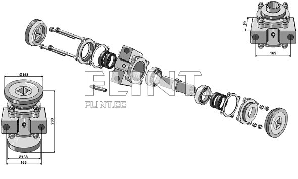 Laagripukk Dal-Bo (võllile 40x40mm)