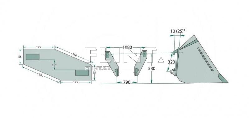 Kiirkonksud EURO (2tk) sirgel plaadil