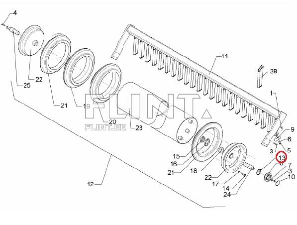 Rulli laagri kate D80/D35mm (3230411) Lemken Heliodor/ Rubin