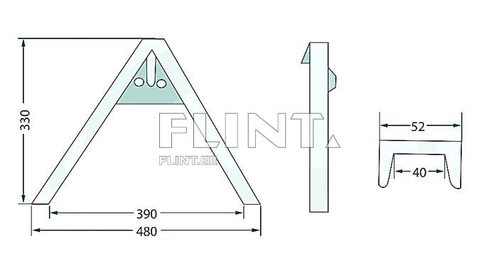 Haakekolmnurk 500kg Cat.0 (seadme poolne)