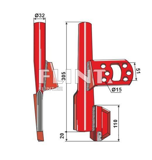 Seemendi juhttoru (parem, pikk pilu) Väderstad 306531, 432117, 424557 Molbro