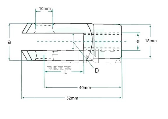 Kahvel 95066 Bomech (ava 10mm, keere M10)