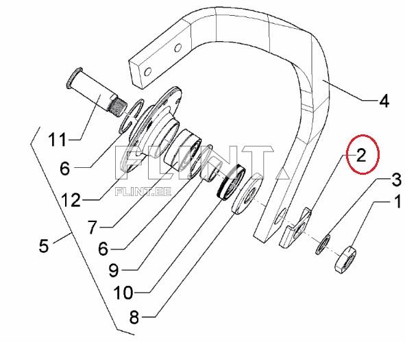 Joonis näitab komponente, sealhulgas spiraalset puksi, millel on mitmed o-rõngad, ja kinnitusdetailide gruppi. Sinet võib näha nummerdatud osadena ja on esitatud koos nende jämedate mõõtudega.