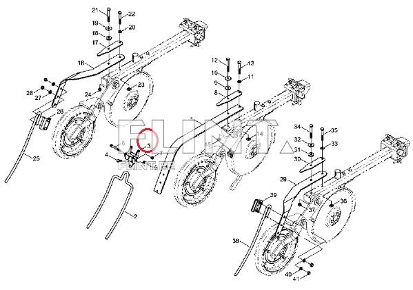 Tasanduspii kinnitus 23250700 Horsch
