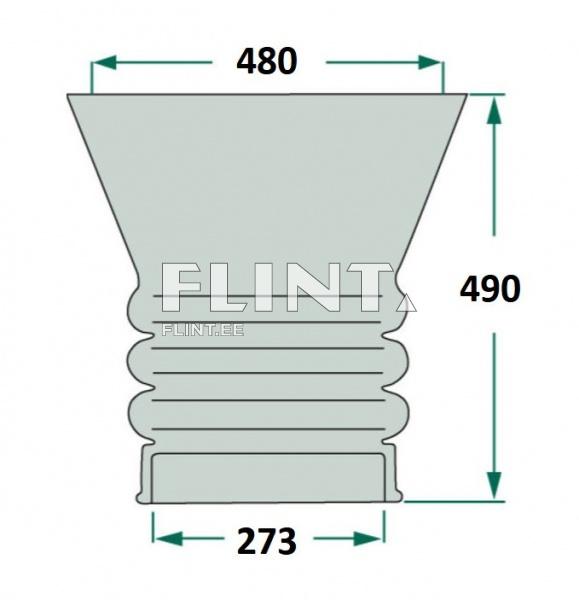 Kummist lehter 10" 273mm (PREMIUM)