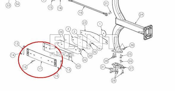 Vedruleht (770mm) KK057063 (pealeht) Kverneland 