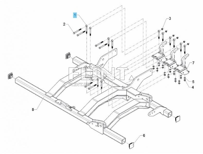 Silmusega polt M16x150 8.8; ava 16mm (3010860) Lemken Rubin