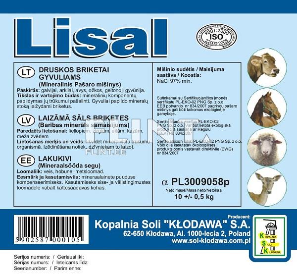 Lakusool Lisal (valge) 10 kg