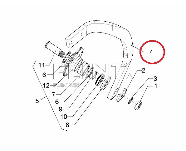 Vannas 60x25x900 (4128170) parem Lemken Rubin (tagumine rida)