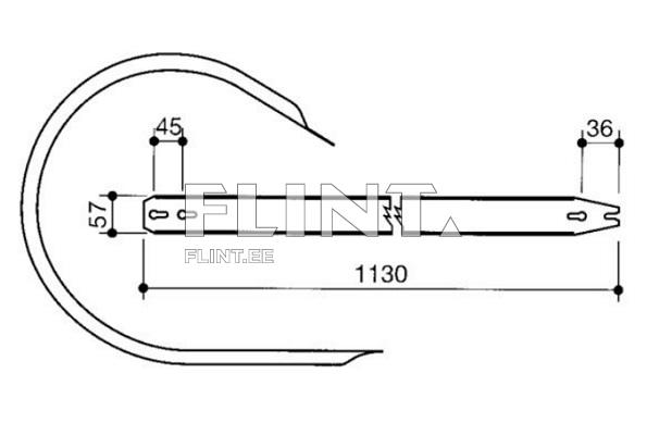 Koguri plekk Claas 8602300; 816075; 860153