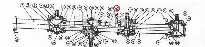 Reduktori võll 10544 (PTU-14D) 846mm