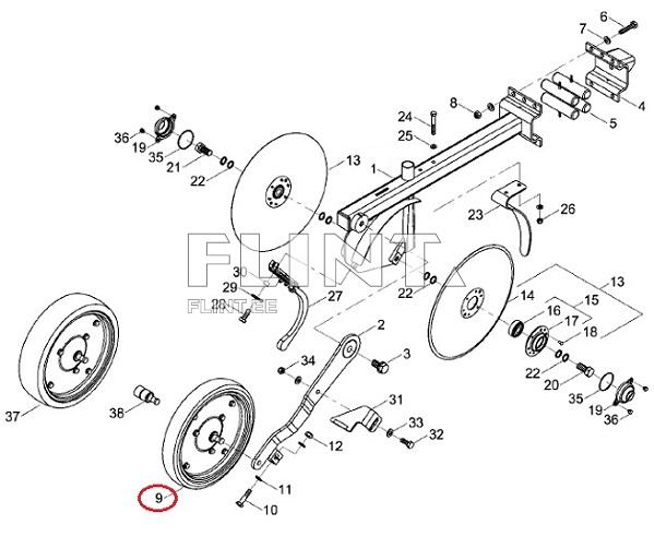 Ratas/rull 00310101 (318x50mm) Horsch