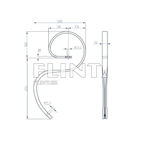 S-pii (otsaga) 32x10mm