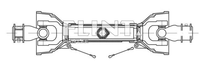 Kardaan z6 x z8 L-1050mm - rist 22x54,8mm (sidrun)