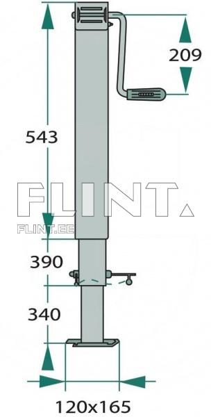Mehaaniline tugijalg 2000kg SIMOL W-seeria 3SFW