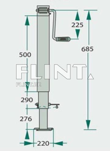 Mehaaniline tugijalg 2500kg SIMOL W-seeria 3SFW