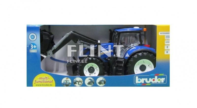 Traktor New Holland T7.315 (46x17,5x20,5cm) + laadur Bruder