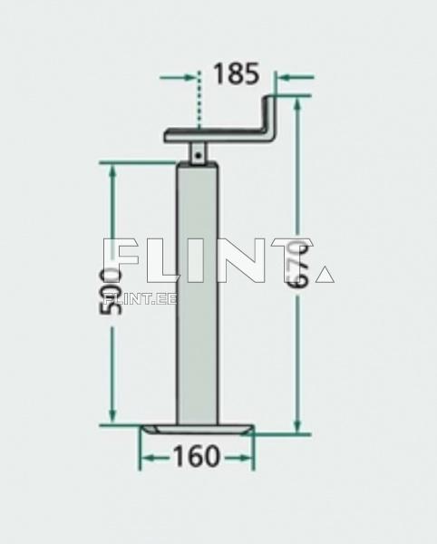 Toode on vertikaalne alus, mille kõrgus on 670 mm ja laius 160 mm. Ülaosas on külge kinnitatud horisontaalne riba, mille pikkus on 185 mm. Tootel on tasane aluspind, mis tagab stabiilsuse.