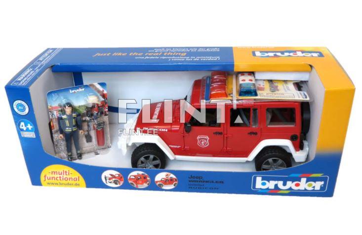 Tuletõrje auto Jeep Wrangler (32,8x14,4x16,2cm) Bruder