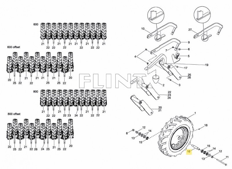 Ratasrulli ratta telg Väderstad 431652/417839