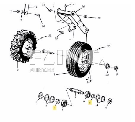 Ratasrulli ratta hülss Väderstad 431651/417837