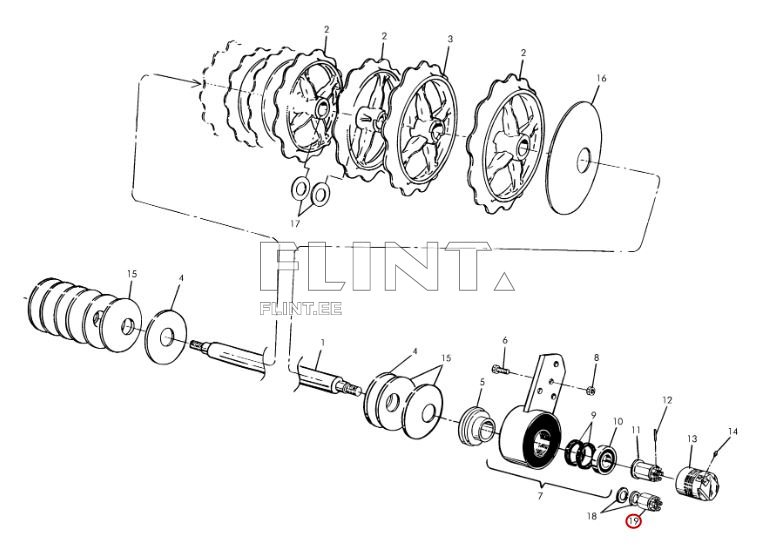 Võlli kroonmutter M24 Väderstad 428721