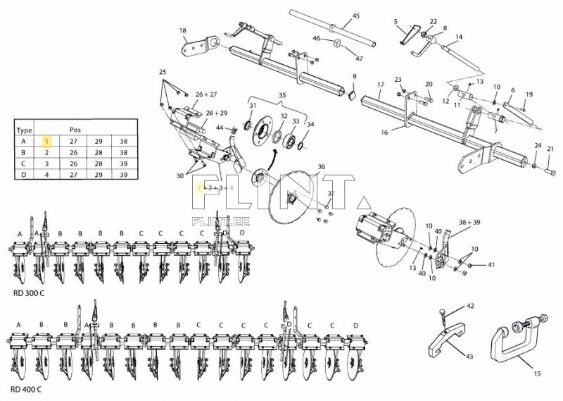 Väetise vannas (vasak, kitsas) Väderstad 430157
