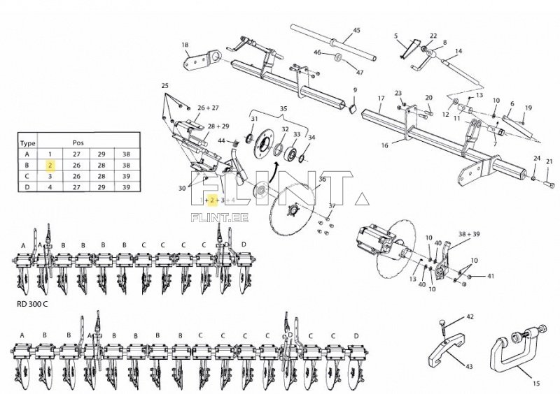 Väetise vannas (lai) Väderstad 430152 vasak