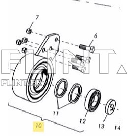 Tagarulli laagripukk Väderstad Carrier 467564 ava 50mm
