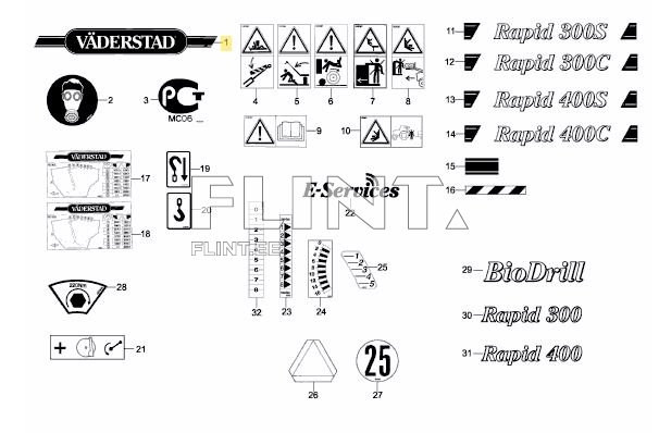 Kleebis Väderstad 473111 (850x130mm)