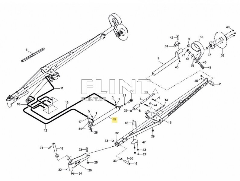 Markiiri silinder D:60/30 L:81/500 Väderstad 480470/433373/480469