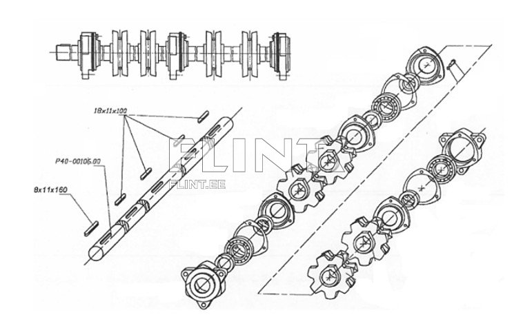 Vedav võll PTU-17 (L=2410; 60mm) 17t