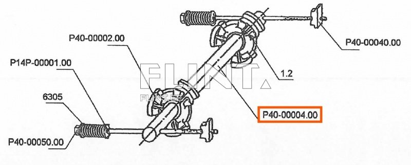 Veetav võll PTU-17 (P40-00004.00) 17t